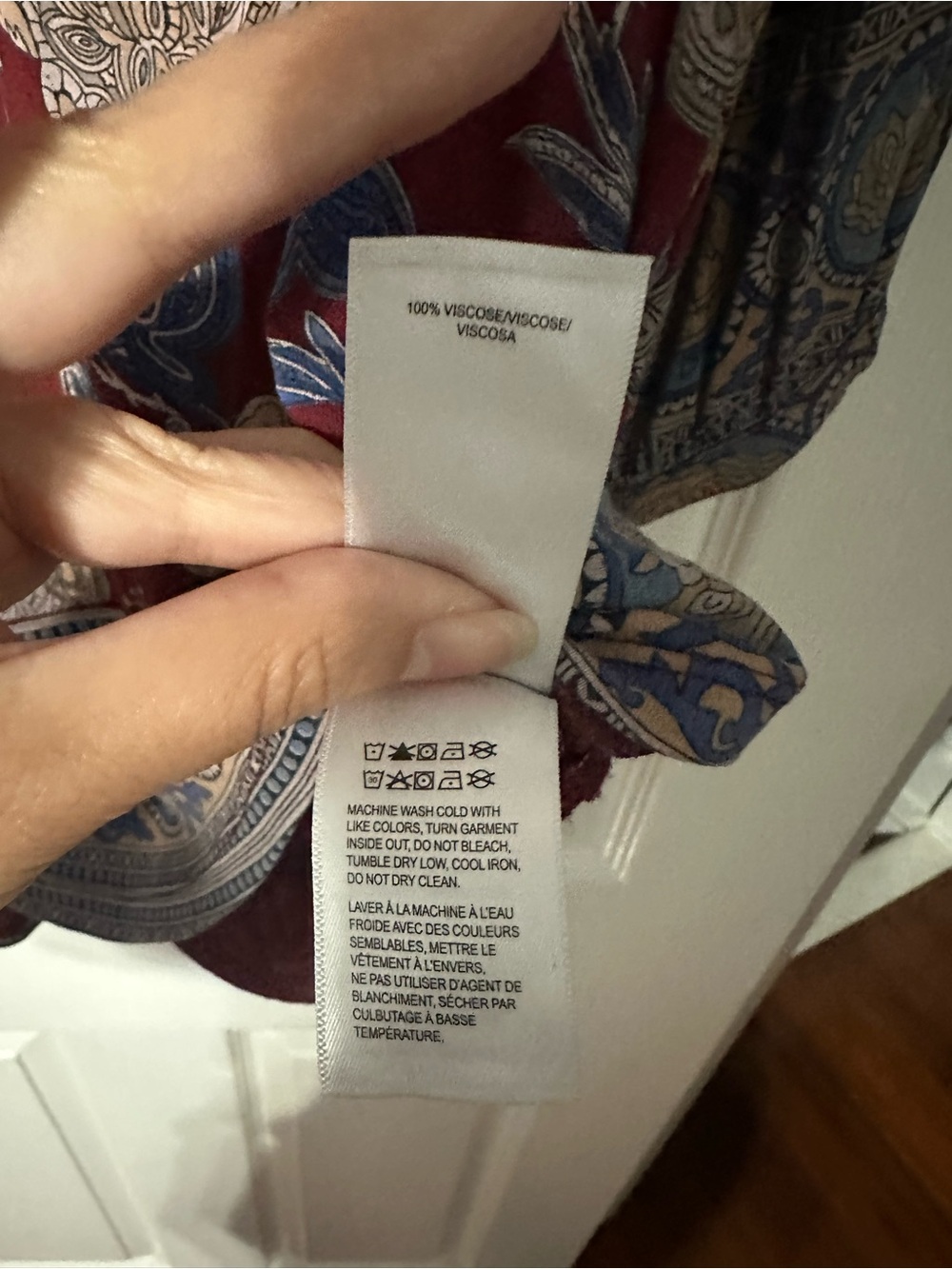 Lucky Brand Plus Paisley/Floral Button Front Henley Top - Picture 15 of 15
